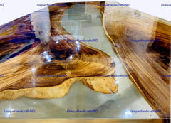 Epoxy Dining Table, Epoxy coffee Table, Epoxy Table, Clear Resin Table, Custom Made Table Handmade Indoor Outdoor Furniture Unique Handicrafts IND
