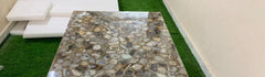 Agate Natural Stone Counter Dining Center Table Top Slab with Overhang , Agate Slab For Kitchen, Buffet Table, Dinning Table Unique Handicrafts IND