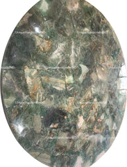 Round Table Top / Natural Fluorite Gem stone Table Top /  Farmhouse Furniture For Gift Him Unique Handicrafts IND