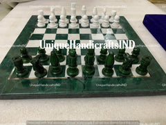 Christmas Gifts Chess set Handmade | Green Marble chess set | Best Selling Chess set | gifts for him| Fathers day gifts| Best Gifts her/him Unique Handicrafts IND