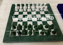 Christmas Gifts Chess set Handmade | Green Marble chess set | Best Selling Chess set | gifts for him| Fathers day gifts| Best Gifts her/him Unique Handicrafts IND