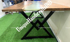 Epoxy Coffee Table, Green Epoxy Table Top, Wooden Table Top, Custom Epoxy River Table Top, Epoxy Dining Table, Epoxy desk Unique Handicrafts IND