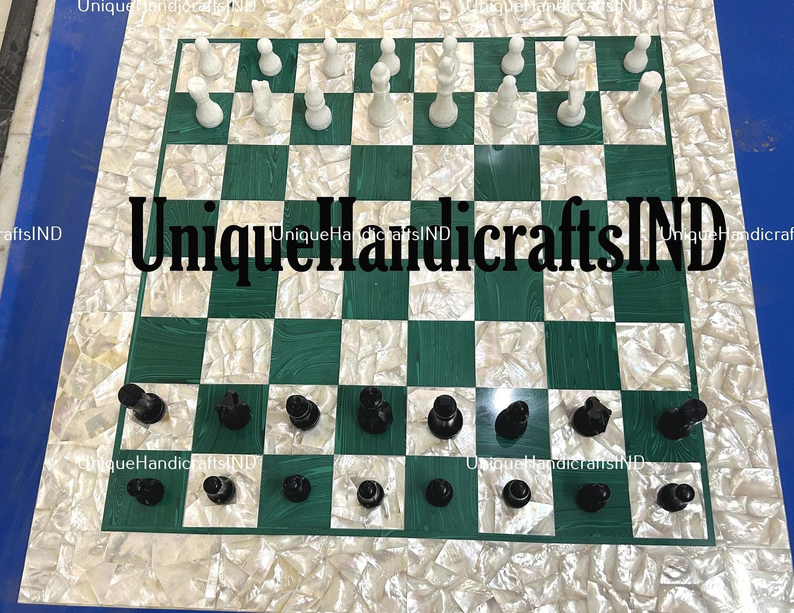 Christmas Gifts Chess set Handmade, Green Malachite Marble chess set, Best Selling Chess set, gifts for him, Best Gifts for every occasion Unique Handicrafts IND