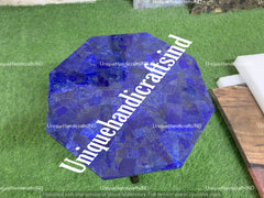 Blue Lapis Lazuli Table Top, Lapis Lazuli Coffee Table, Lapis Lazuli Side Table, Stone Coffee Table, Blue Table Top, Lapis Dining Table Tops Unique Handicrafts IND