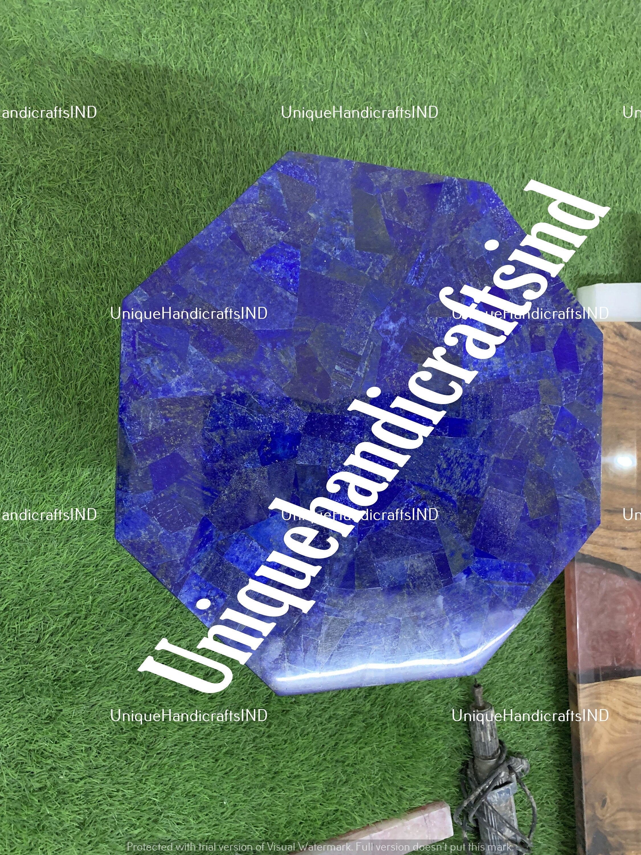 Blue Lapis Lazuli Table Top, Lapis Lazuli Coffee Table, Lapis Lazuli Side Table, Stone Coffee Table, Blue Table Top, Lapis Dining Table Tops Unique Handicrafts IND