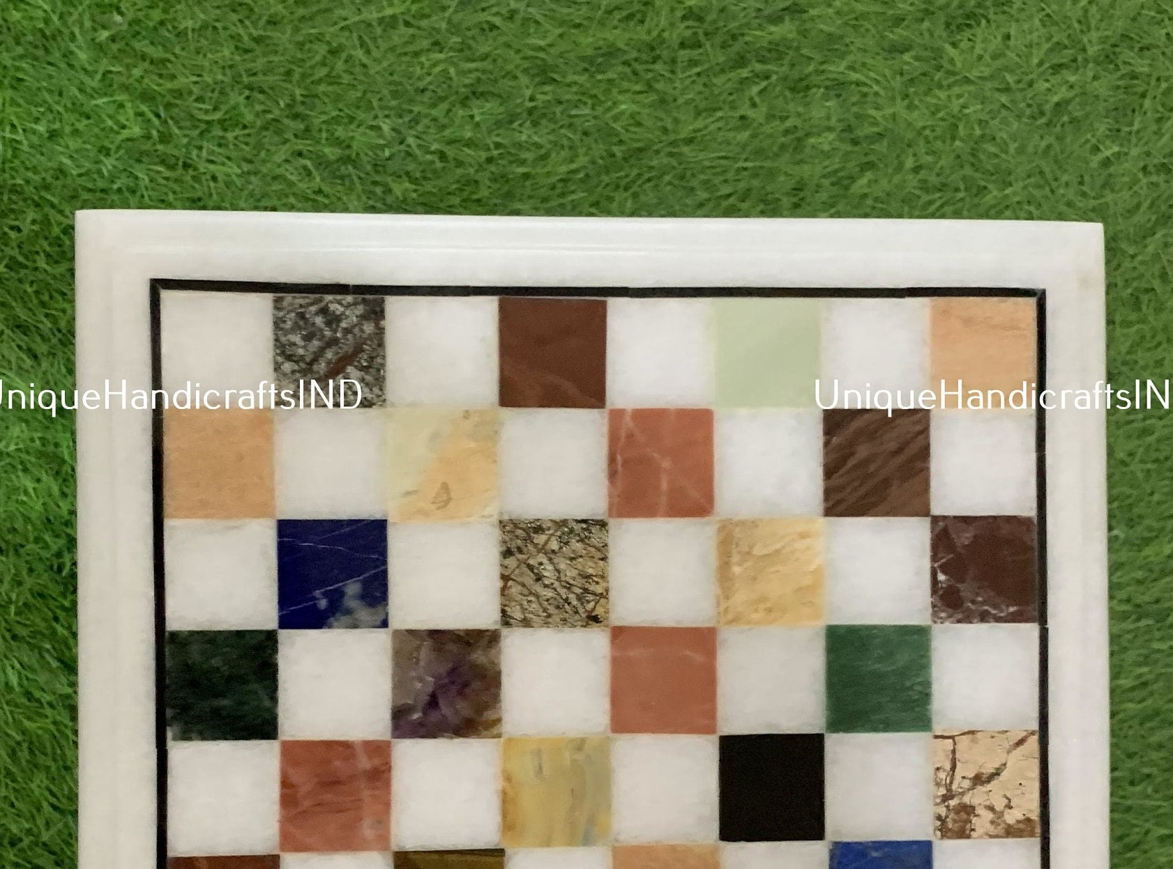 Christmas Gifts Personalized Chess Board- Custom Chess Board Game - Christmas Gift for Him - Chess Board with Multi Stone Arts,Birthday Gift Unique Handicrafts IND