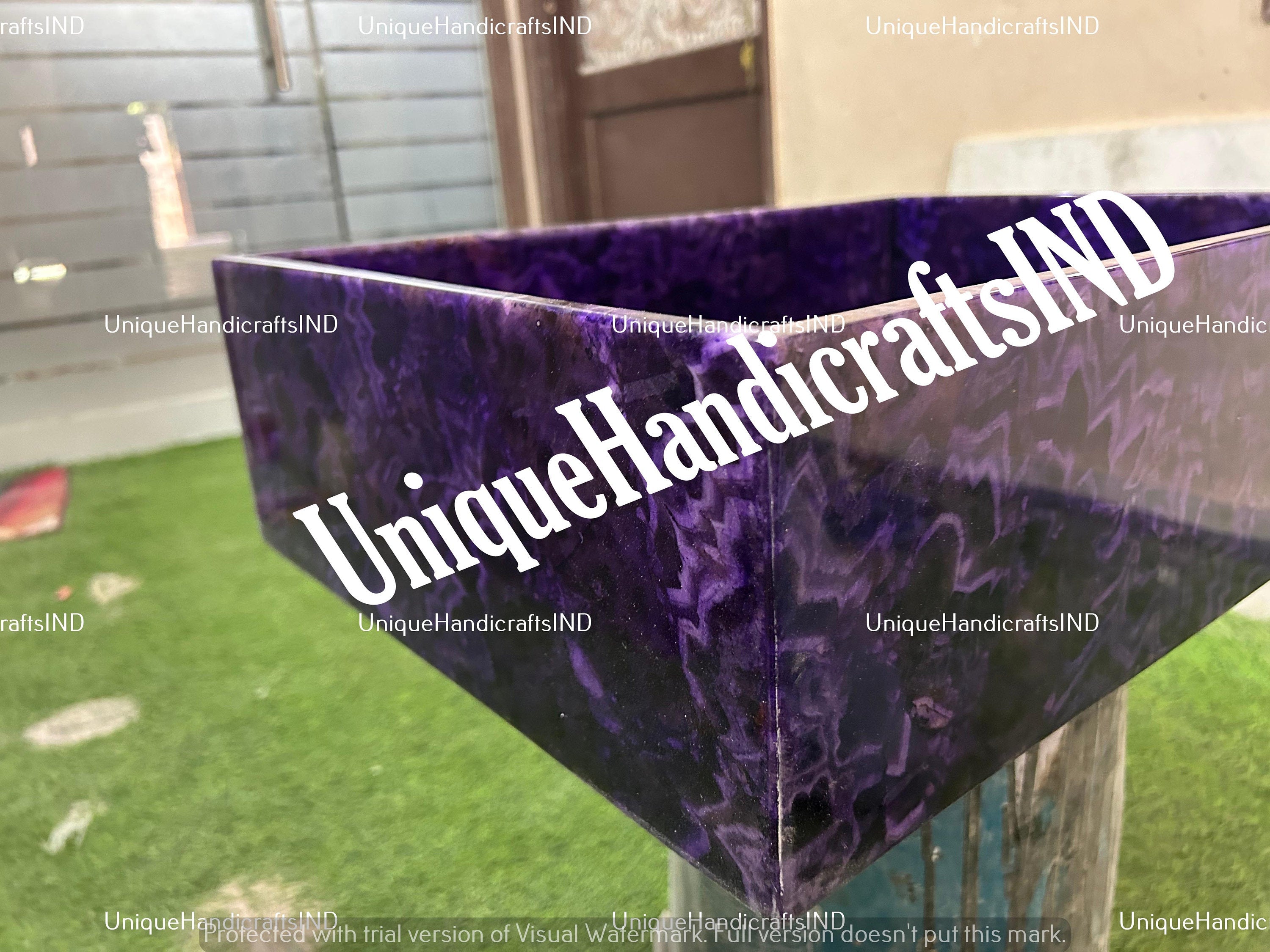 Sink wash Basin in Natural Amethyst  / Beautiful Natural Handmade Wash Basin Sink / Luxury Geode Amethyst Sink Home Decor Unique Handicrafts IND