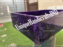 Sink wash Basin in Natural Amethyst  / Beautiful Natural Handmade Wash Basin Sink / Luxury Geode Amethyst Sink Home Decor Unique Handicrafts IND