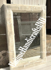 Wall Mirror, Sunburst Selenite Crystal Wall Hanging Mirror , Luxury Bathroom & Kitchen Decor Round Art Deco Wall Mirrors Handmade Gifts Unique Handicrafts IND