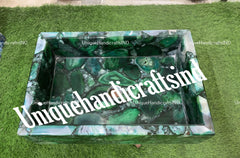 Natural Green Agate Sink Wash Basin, Quartz Stone Wash Basin, Wash Basin, Stone Sink, Agate Stone Sink For Kitchen Unique Handicrafts IND