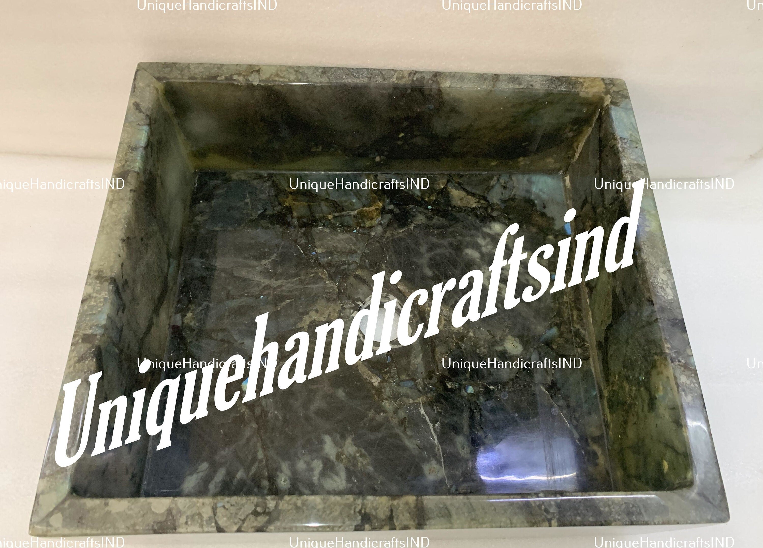 Elegant Labradorite Gem stone Sink, Labradorite Wash Basin, For Decorative Luxury Bathrooms ,Stone Wash Basin For Bathroom And Kitchen Decor Unique Handicrafts IND