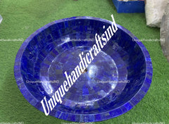 Marble Sink In Lapis lazuli Stone Arts/ bathroom Sink/ Wash Basin / Farmhouse Sink Powder Room Sink Hand Carved Interior Decor Unique Handicrafts IND