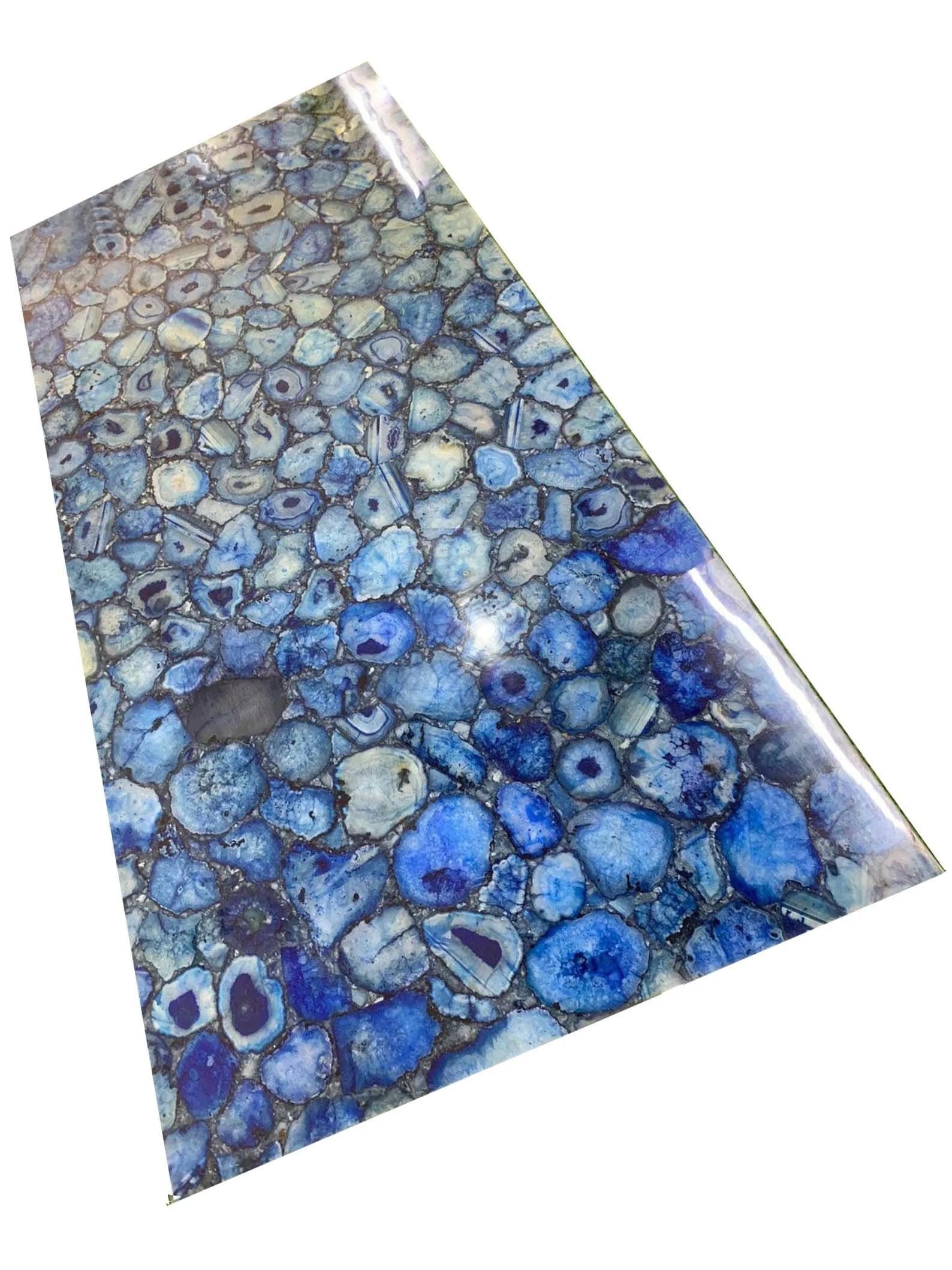 Blue Stone Table Top, kitchen slab, Blue Agate coffee/kitchen/living room table, home decor furniture Unique Handicrafts IND