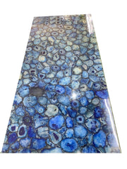 Blue Stone Table Top, kitchen slab, Blue Agate coffee/kitchen/living room table, home decor furniture Unique Handicrafts IND