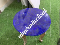 Blue Lapis Lazuli Table Top, Stone Coffee Table, Lapis Lazuli Coffee Table, Lapis Lazuli Side Table, Blue Table Top, Lapis Dining Table Unique Handicrafts IND