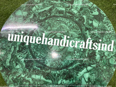 Malachite Coffee Table Top, Malachite Dining Table, Natural Stone Table, Malachite Stone Table, Malachite Inlay Table, Green Table Top Unique Handicrafts IND