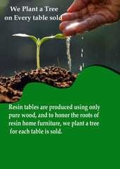 Black Epoxy Resin Round Table – Handmade Wood Furniture – Modern Home Decor – Rustic Coffee Table – Custom Resin Tabletop Unique Handicrafts IND