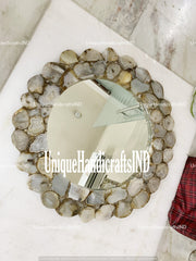 Agate Mirror / handmade natural stone exclusive mirrors for living room decor, bathroom decor,kitchen decor Unique Handicrafts IND