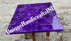 Amethyst Coffee Table Top Semi Precious gemstone Luxury Furniture for Home & Office Decor Unique Handicrafts IND
