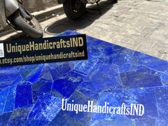 Buy Blue Lapis lazuli Marble Sofa Center Table Top/ Coffee/ Dining/ Dine Table Tops Slab Mid Century Modern Furniture (customizable) Unique Handicrafts IND