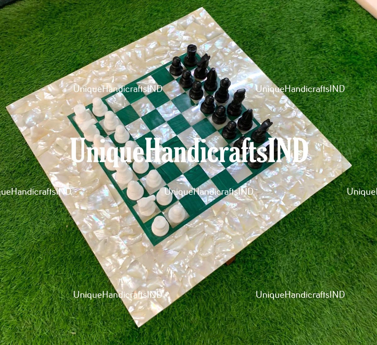 Christmas Gifts Chess Board Set/ Gift for him, Birthday gift, Boyfriend Gift, Anniversary gift, handwriting gift, gift for man Unique Handicrafts IND