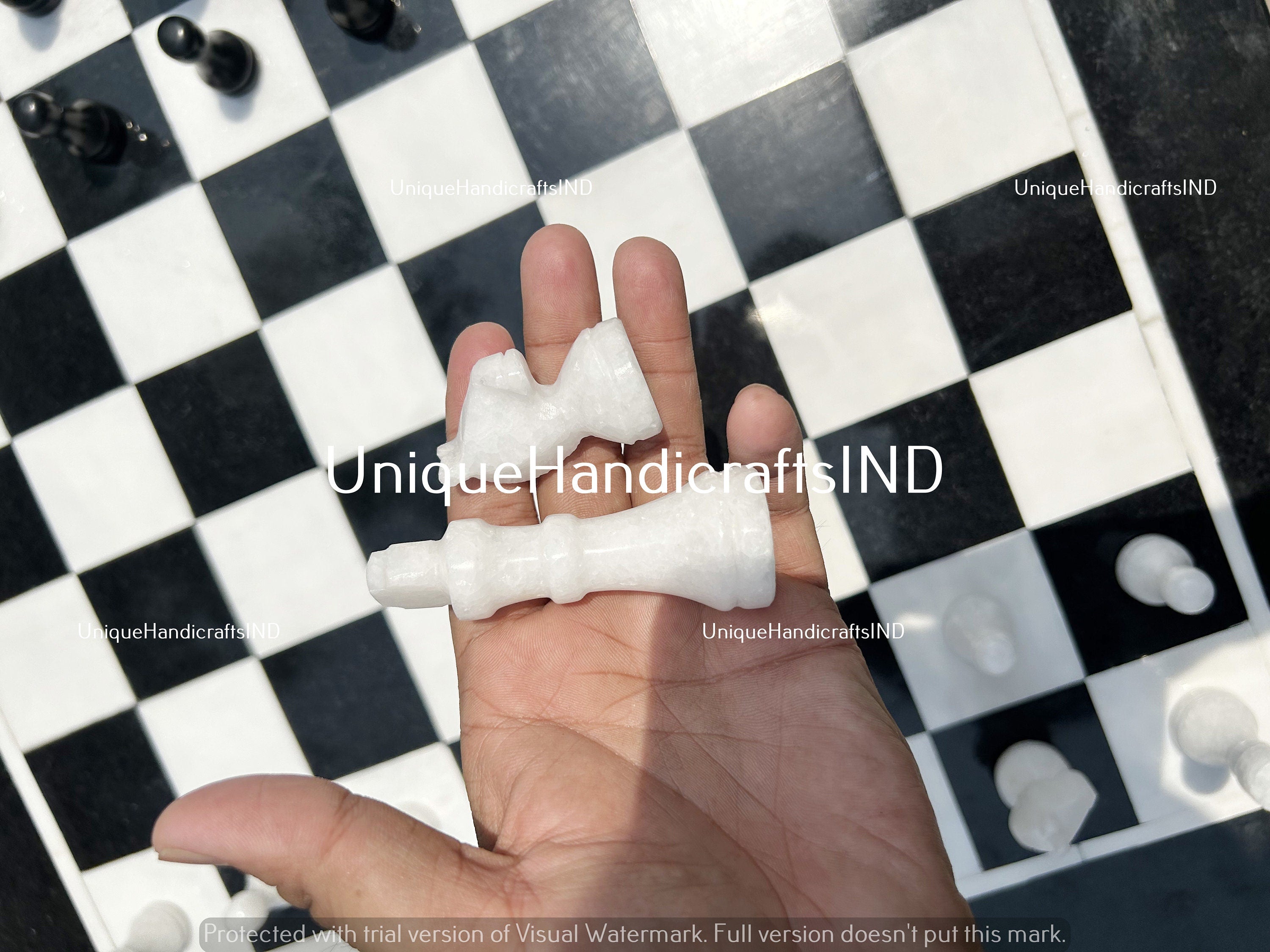 Gift For Him / Black Marble Chess Board Game Best Personalized Gift For Fathers day Unique Handicrafts IND