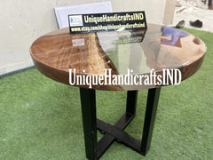 Ultra Clear Resin Epoxy Table, Coffee Table, Wooden Table, Clear Epoxy Table, River Epoxy Wood Table, Hand Made Table, Live Edge Table Unique Handicrafts IND
