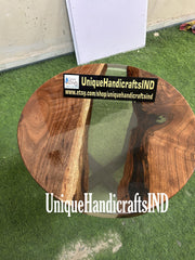 Ultra Clear Resin Epoxy Table, Coffee Table, Wooden Table, Clear Epoxy Table, River Epoxy Wood Table, Hand Made Table, Live Edge Table Unique Handicrafts IND