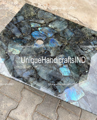 Natural Labradorite Countertop Vanity Slab Handmade Agate Stone Kitchen Countertop Custom Handmade Bathroom & Kitchen Decor Furniture Unique Handicrafts IND
