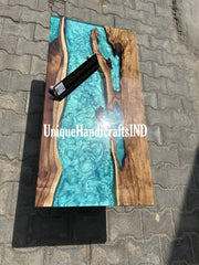 Buy Blue Epoxy Resin Table, Walnut Coffee Table, Live Edge Coffee Table, Wood Coffee Table, Modern Coffee Table mid Century Modern Arts Unique Handicrafts IND