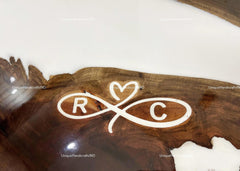 Custom  White Epoxy Table- River Table - Dining Table-Coffee Table-Round Table-Office Table-Kitchen Table-Handmade Farmhouse Furniture Unique Handicrafts IND