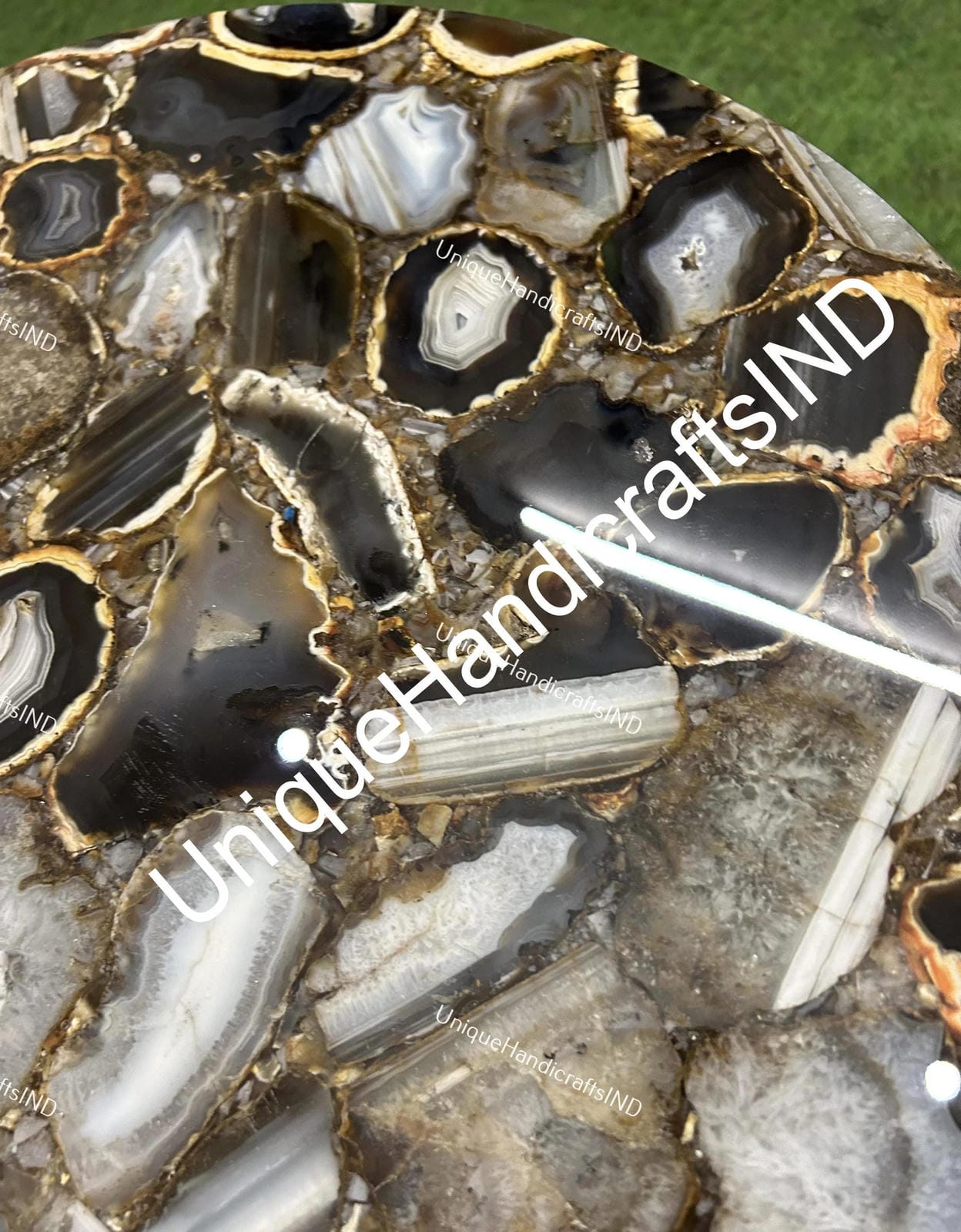 Handmade Customized Agate Coffee, Center Table Unique Handmade Interior Unique Handicrafts IND
