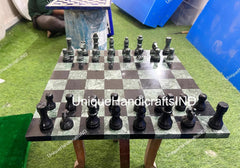 Christmas Gifts Buy Premium Personalized Vip Chess Pieces with Chess Set, Green & Black Chess Set For Adults, Chess Boards, Chess Sets, Unique Handicrafts IND