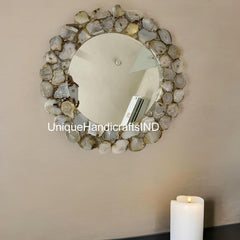 Agate Mirror / handmade natural stone exclusive mirrors for living room decor, bathroom decor,kitchen decor Unique Handicrafts IND