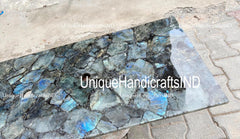 Labradorite Slab Furniture | Luxury Gemstone Table | Unique Natural Stone Decor Unique Handicrafts IND