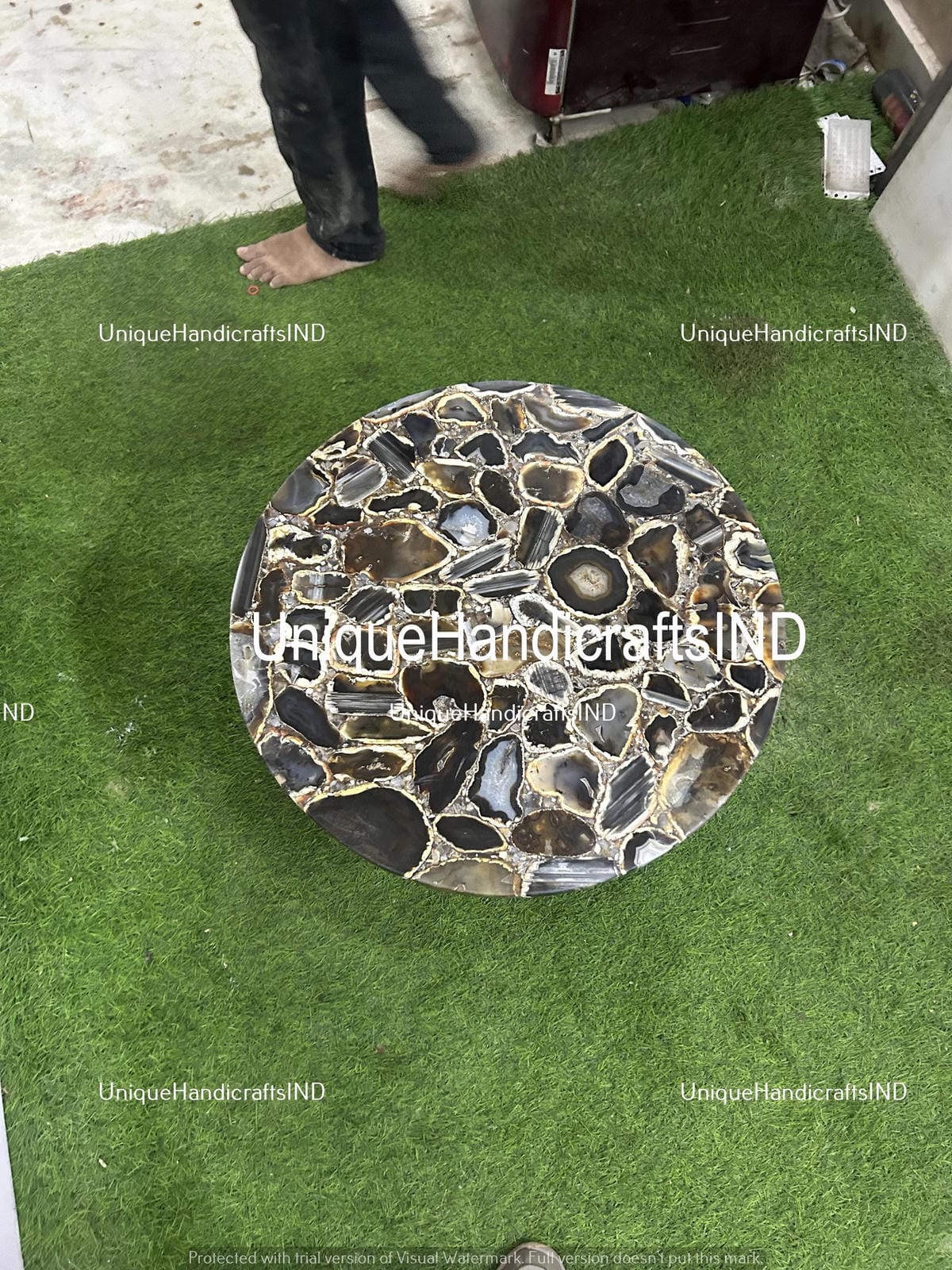 Entryway Furniture Agate Stone Coffee Table | Handmade Unique Agate Resin Table | Elegant Living Room Decor Unique Handicrafts IND