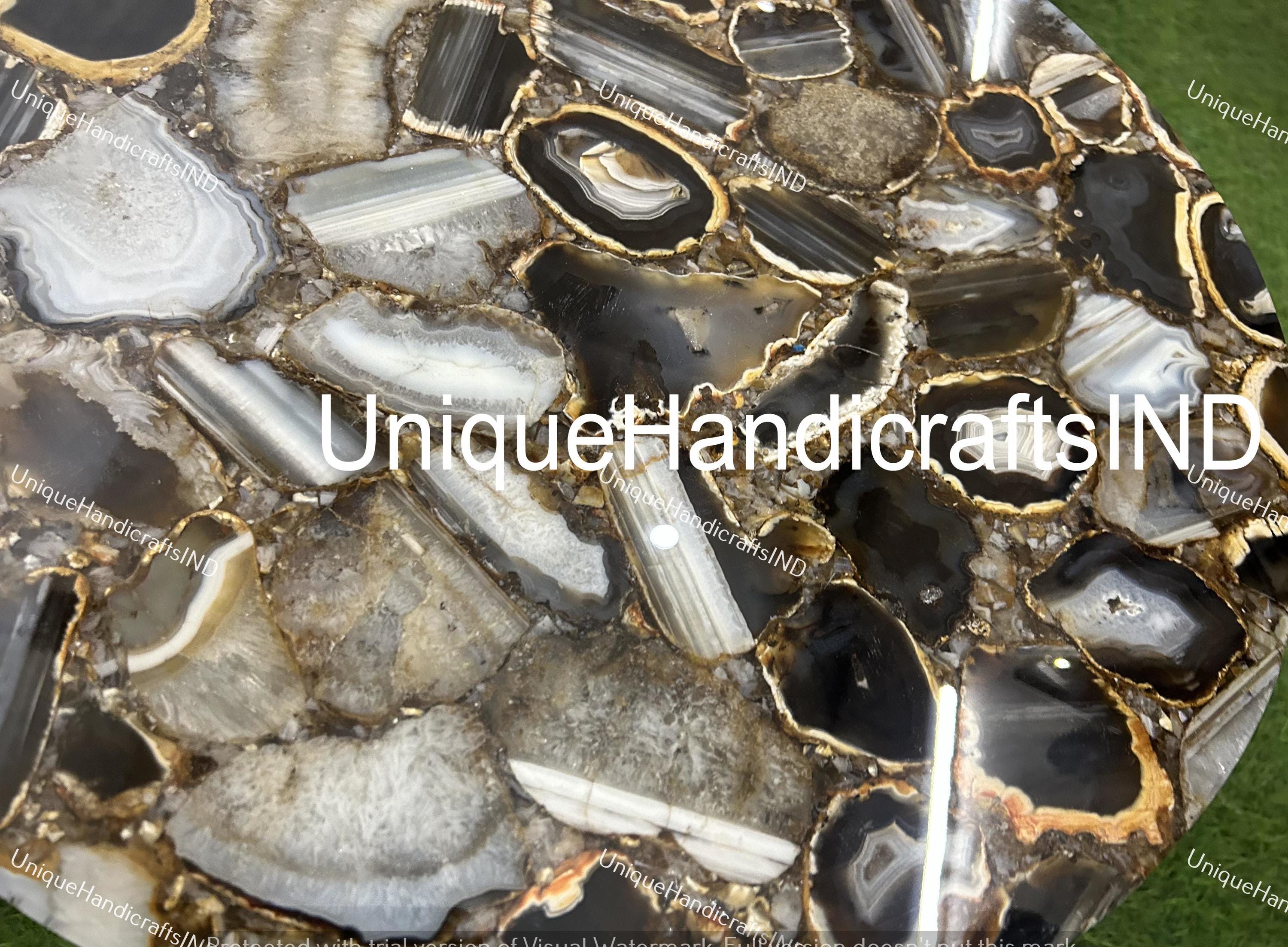 Handmade Customized Agate Coffee, Center Table Unique Handmade Interior Unique Handicrafts IND