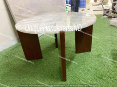 White Agate Center Table, Agate Coffee Table Top, Dining Table Top, Hallway Table Top, Garden Table, Office Table, End Table,Console Table Unique Handicrafts IND