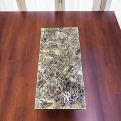 Amethyst Agate Stone Table Top, Coffee, End, Console Table Kitchen Counter Top, Decor Mystical Stone Unique Handicrafts IND