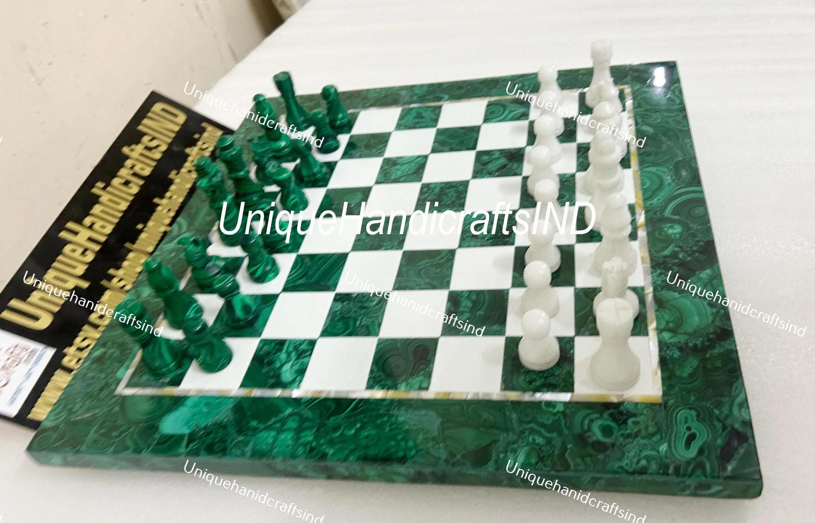 Christmas Gifts Elegant Marble Chess Set | Modern Handcrafted Marble Chess Board & Pieces | Gift for All Occasions | Birthday Gift Him Unique Handicrafts IND