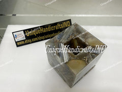 Gem Stone Tissue Box , Handcrafted Natural Marble Tissue Boxes, Natural Agate stone Tissue Box Home Decor Unique Handicrafts IND