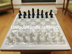 Stone Chess Board, Marble Chess Set, Inlay Chess Board, Mop Shell Chess Board, Stone Chess Board With Chess Pieces Christmas Gifts Unique Handicrafts IND