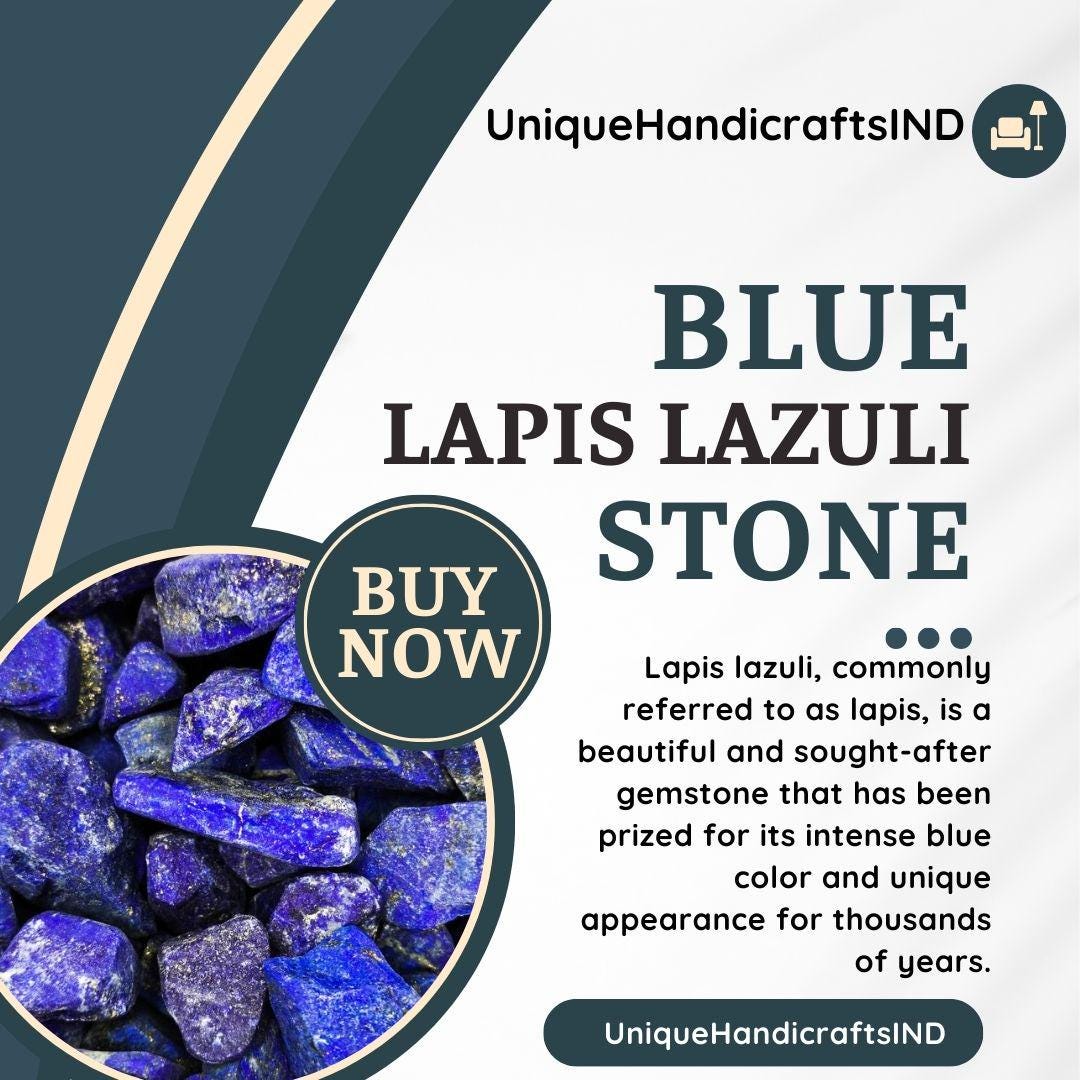 Lapis Lazuli Stone Art Obelisk | Feng Shui Crystal | Semi-Precious Stone Decor | Healing Energy Sculpture Unique Handicrafts IND