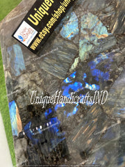 Labradorite Center Table, Labradorite Bars & Kitchen Slab Dining Table Top Slab, Home Decor, Furniture, Countertop Slab, Gemstone Stone Top Unique Handicrafts IND