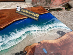 Custom Order Epoxy Resin Table, Conference Table, Ocean Design, Reception Room Table, Coffee Table, Epoxy Table, Table Top, Gaming Desk Unique Handicrafts IND