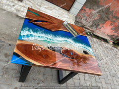 Custom Order Epoxy Resin Table, Conference Table, Ocean Design, Reception Room Table, Coffee Table, Epoxy Table, Table Top, Gaming Desk Unique Handicrafts IND