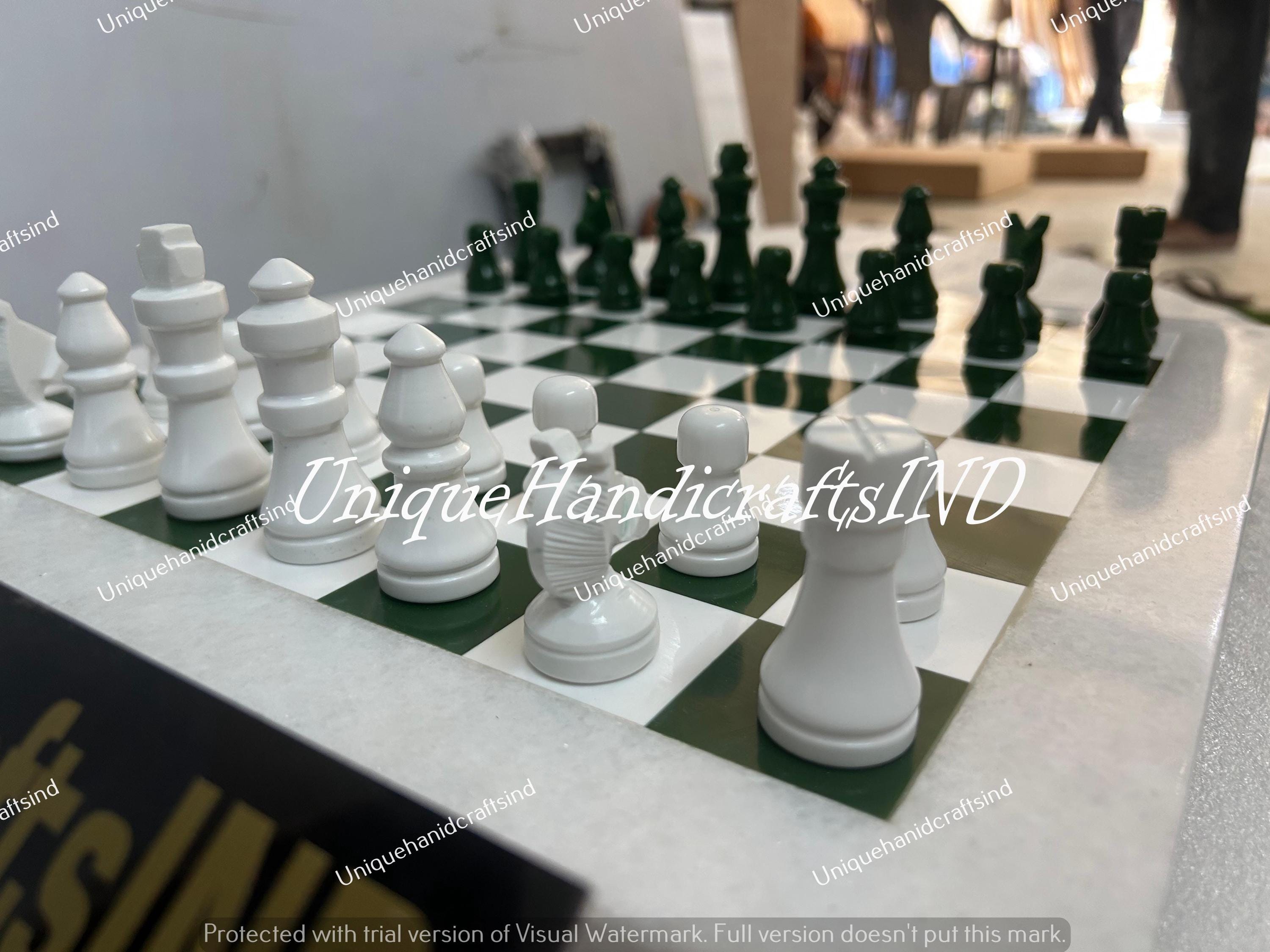 Christmas Gifts Buy Marble Chess set | Green Marble Large Chess set Handmade | Luxury Gifts, Gifts for him,  Unique gifts for Housewarming Unique Handicrafts IND
