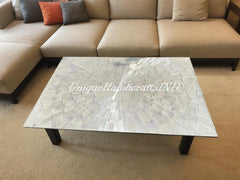 Elegant Selenite Dining Table – Handcrafted Natural Crystal Kitchen Table for Modern Homes Unique Handicrafts IND
