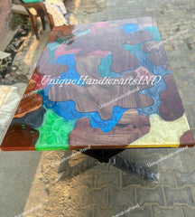 Colorful Epoxy Resin Table – Unique Handcrafted Piece for Your Living Room Unique Handicrafts IND