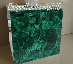 Green Malachite Tissue Box – Luxurious Gemstone Design, Elegant Tissue Holder, Handmade Natural Stone Home Decor, Unique Bathroom Decor Unique Handicrafts IND